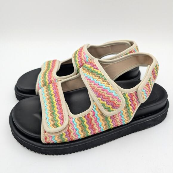 ABound Chance Platform Sandal Women's Yellow Clover Multi Size US10M EU41 - Picture 1 of 11